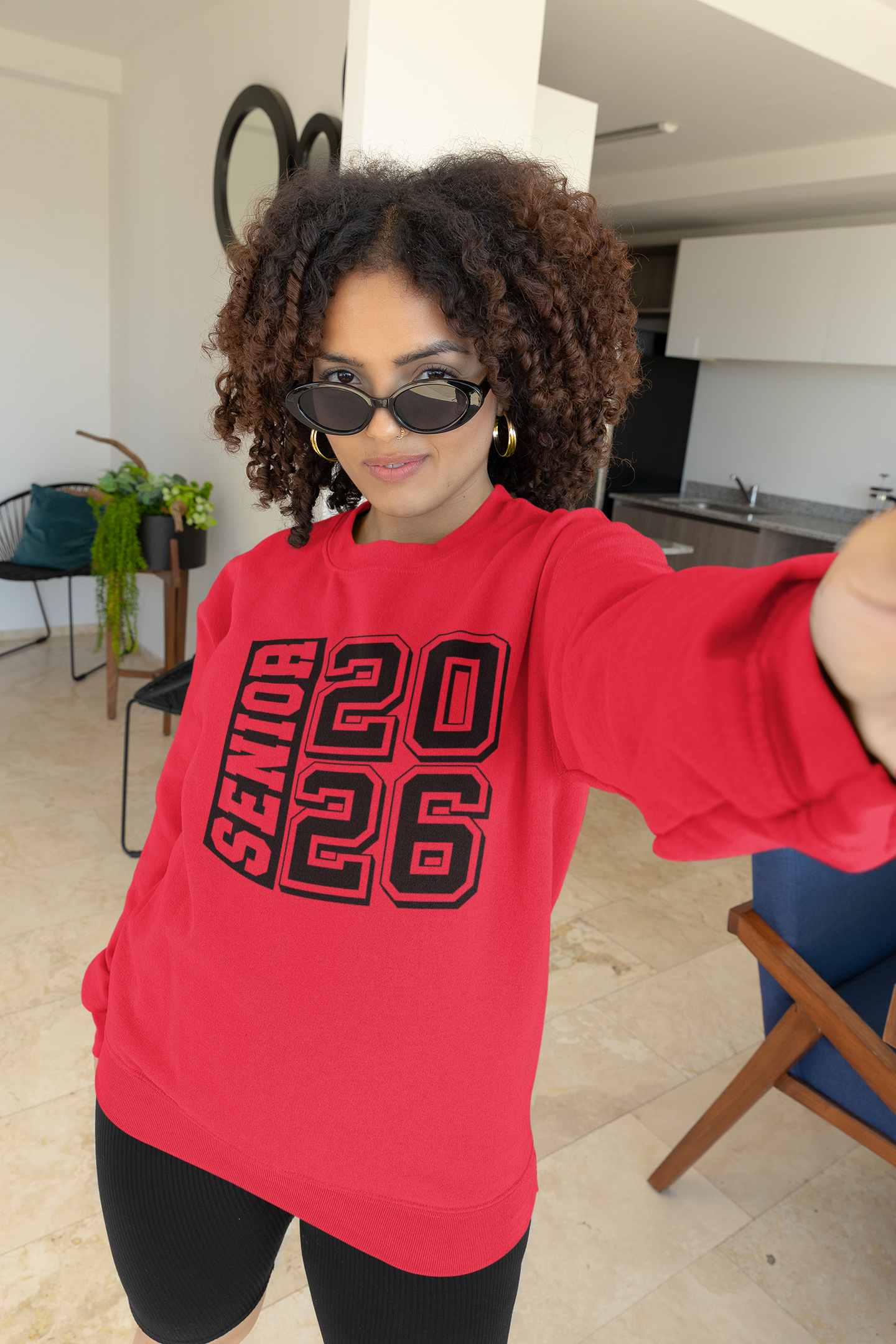 Senior2026 Graduation Sweatshirt, Black Design image 1