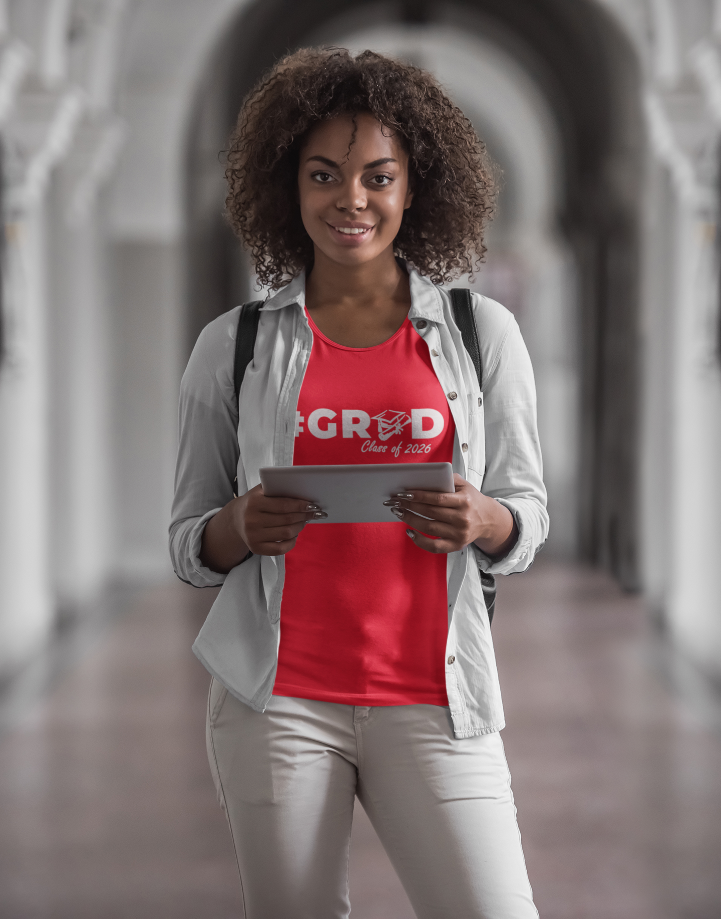#GRAD: Class of 2026 White Design Tshirt image 1
