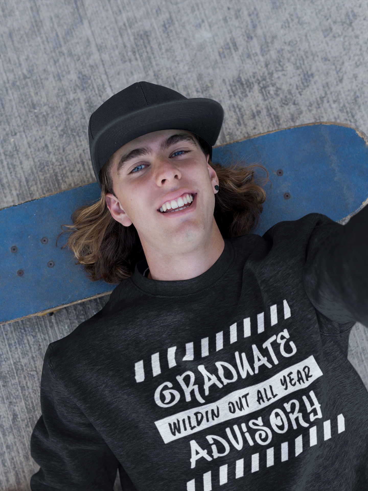 Graduate Advisory Wildin Out Sweatshirt, White Design image 4
