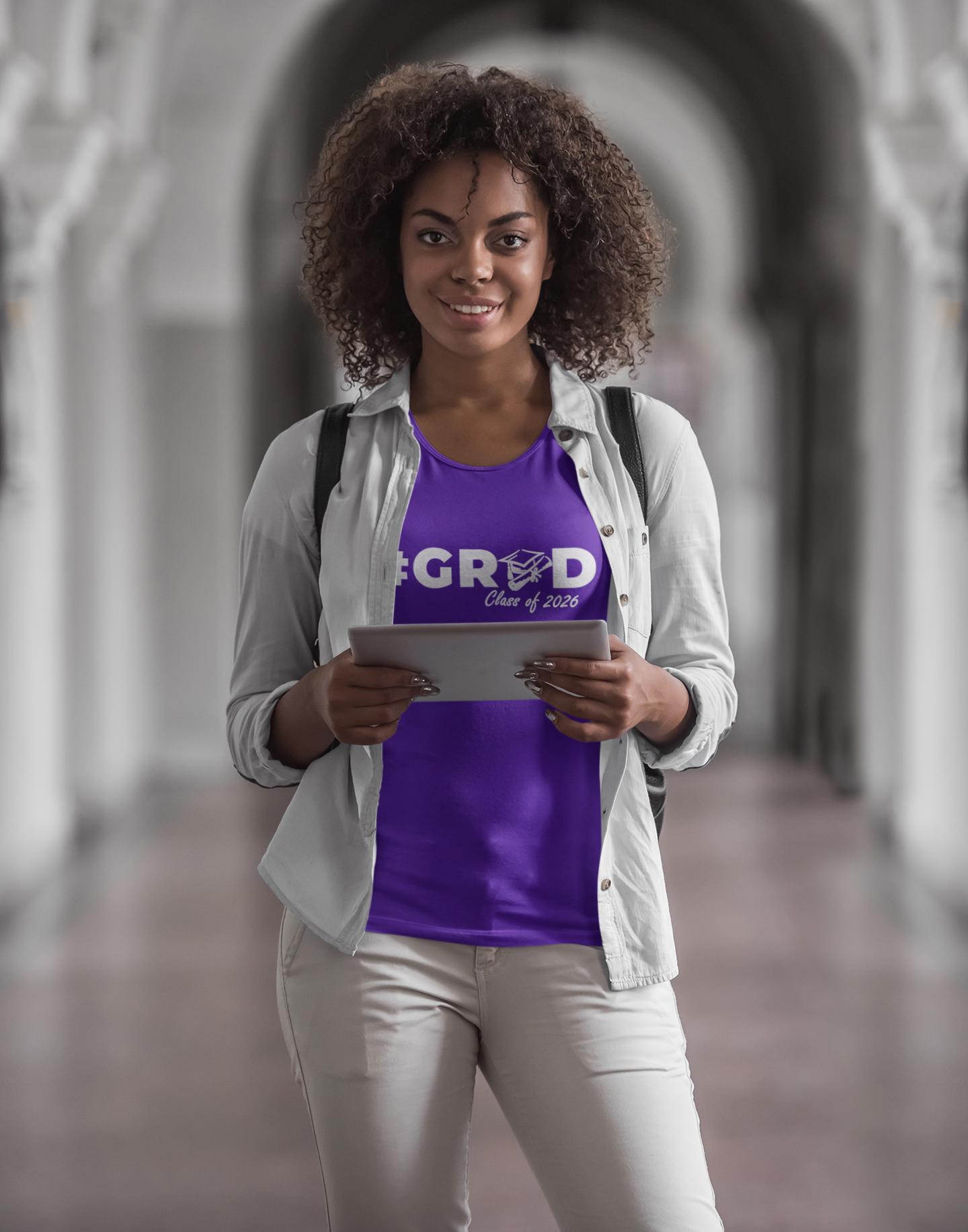 #GRAD: Class of 2026 White Design Tshirt image 2