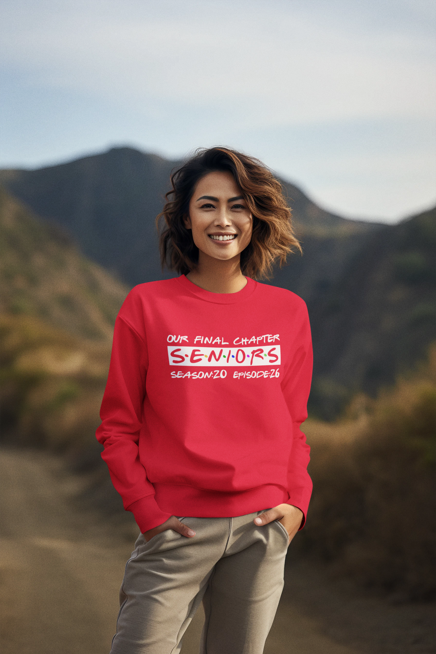 Final Chapter: Senior 2026 Sweatshirt, White Design image 1