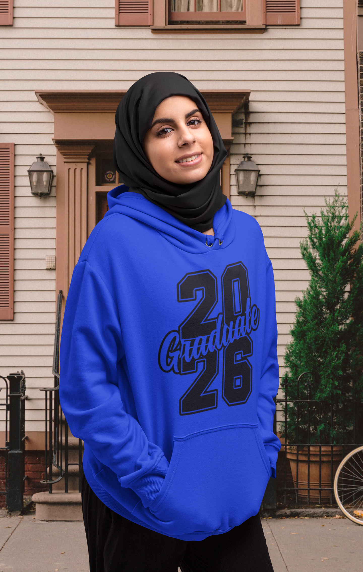 Class of 2026 Success Graduation Hoodie – Black Design