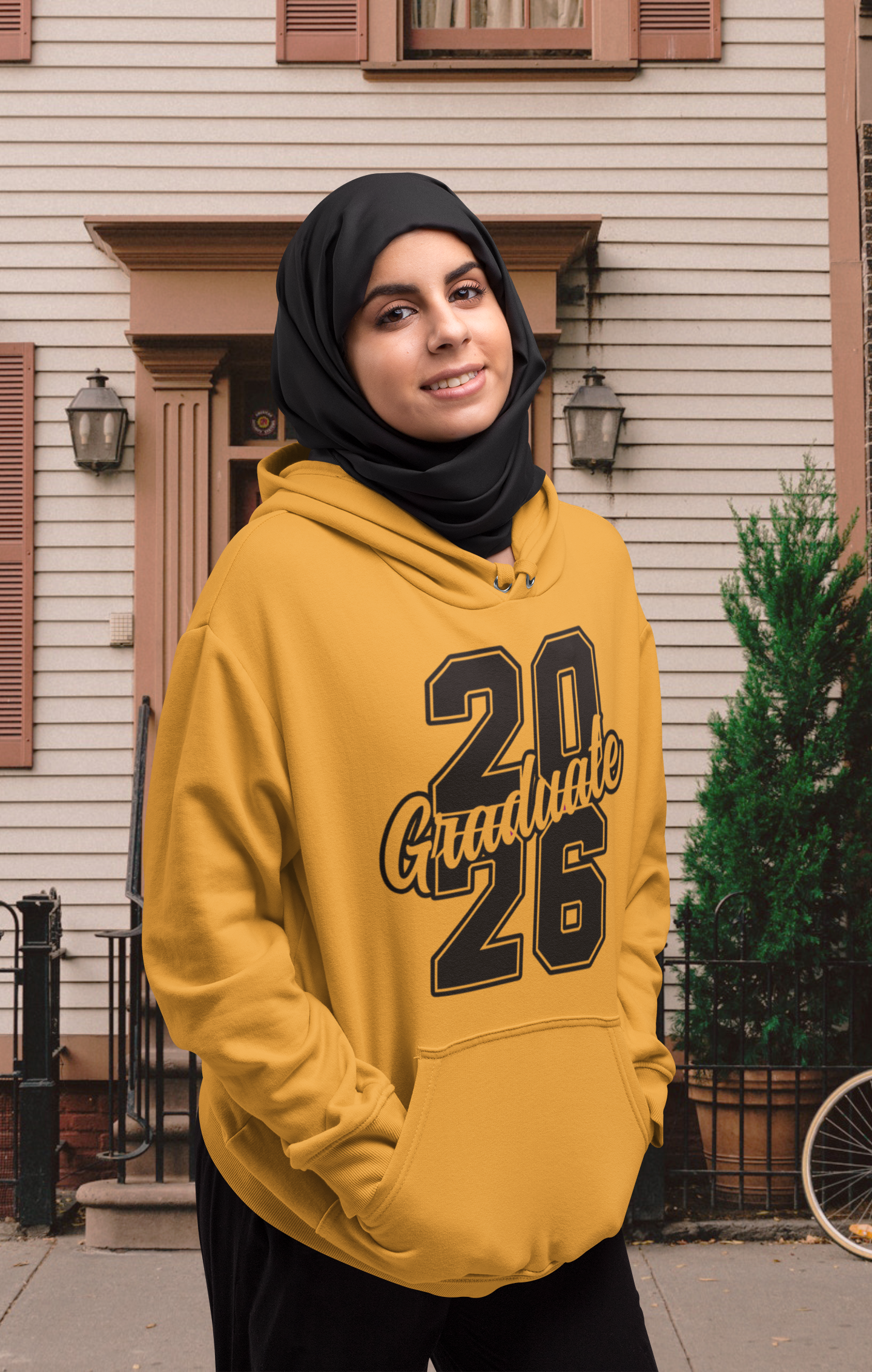 Class of 2026 Success Graduation Hoodie – Black Design