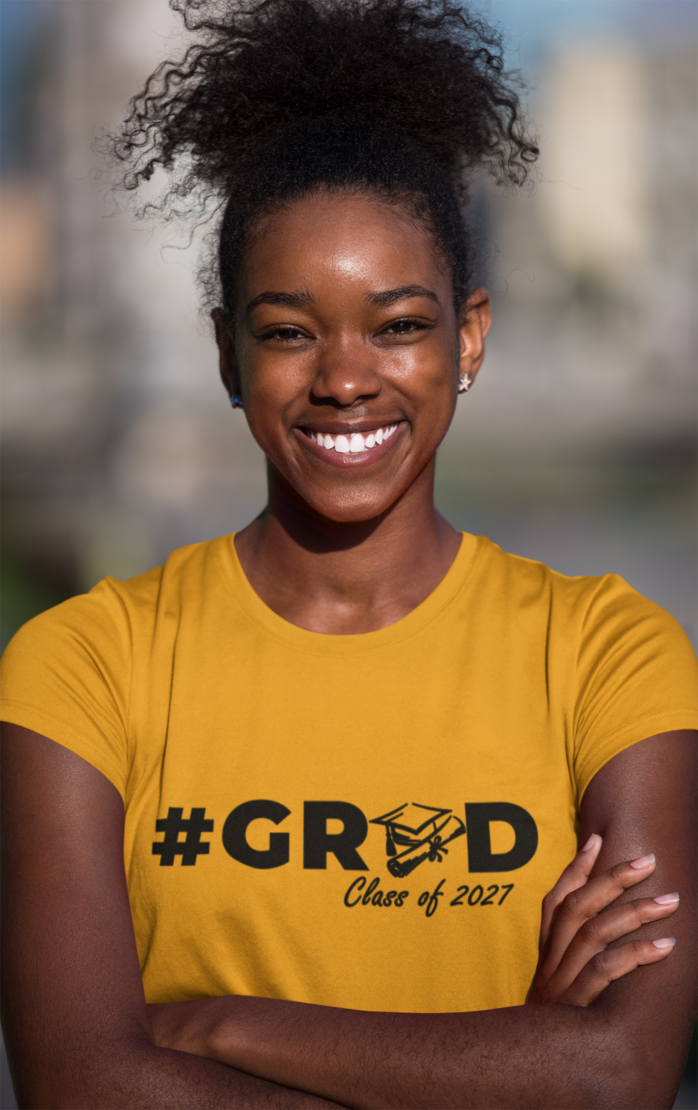 #GRAD Class of 2027 Graduation T-Shirt – Black Graphic