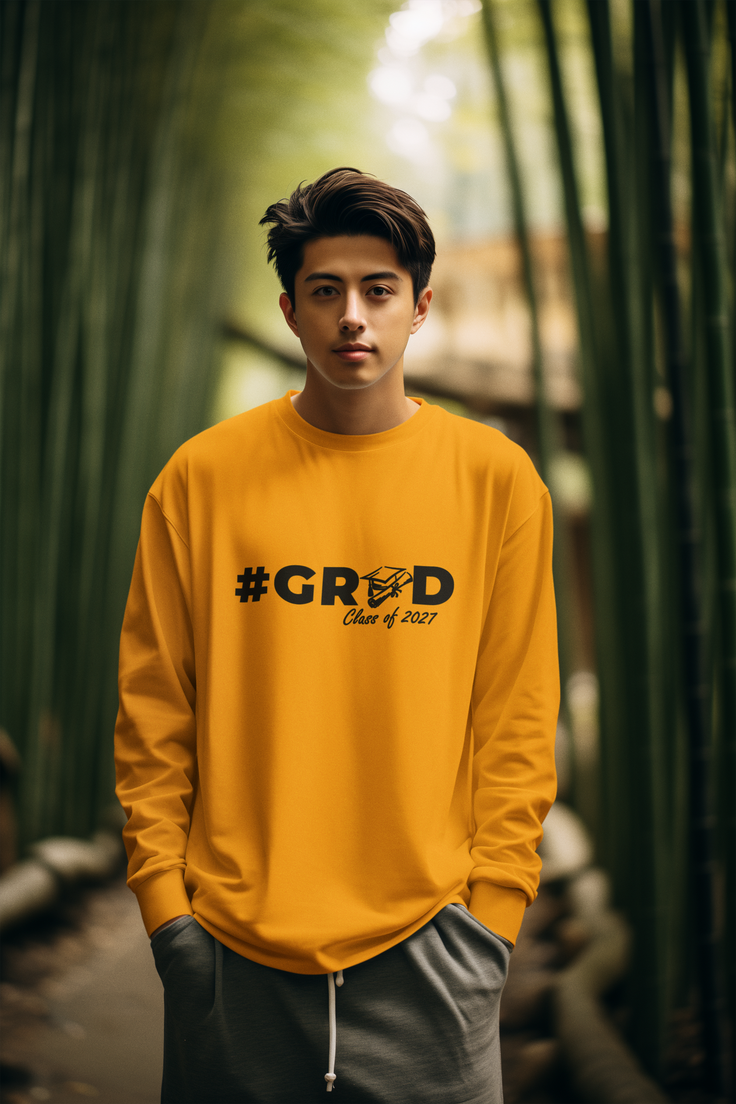 #GRAD Class of 2027 Graduation Sweatshirt– Black Graphic