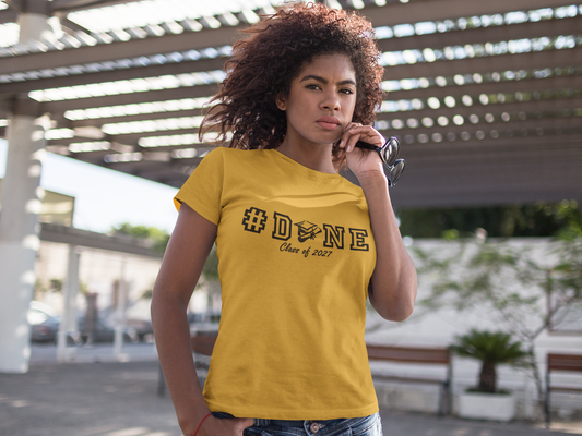 #DONE Class of 2027 Graduation T-Shirt – Black Graphic