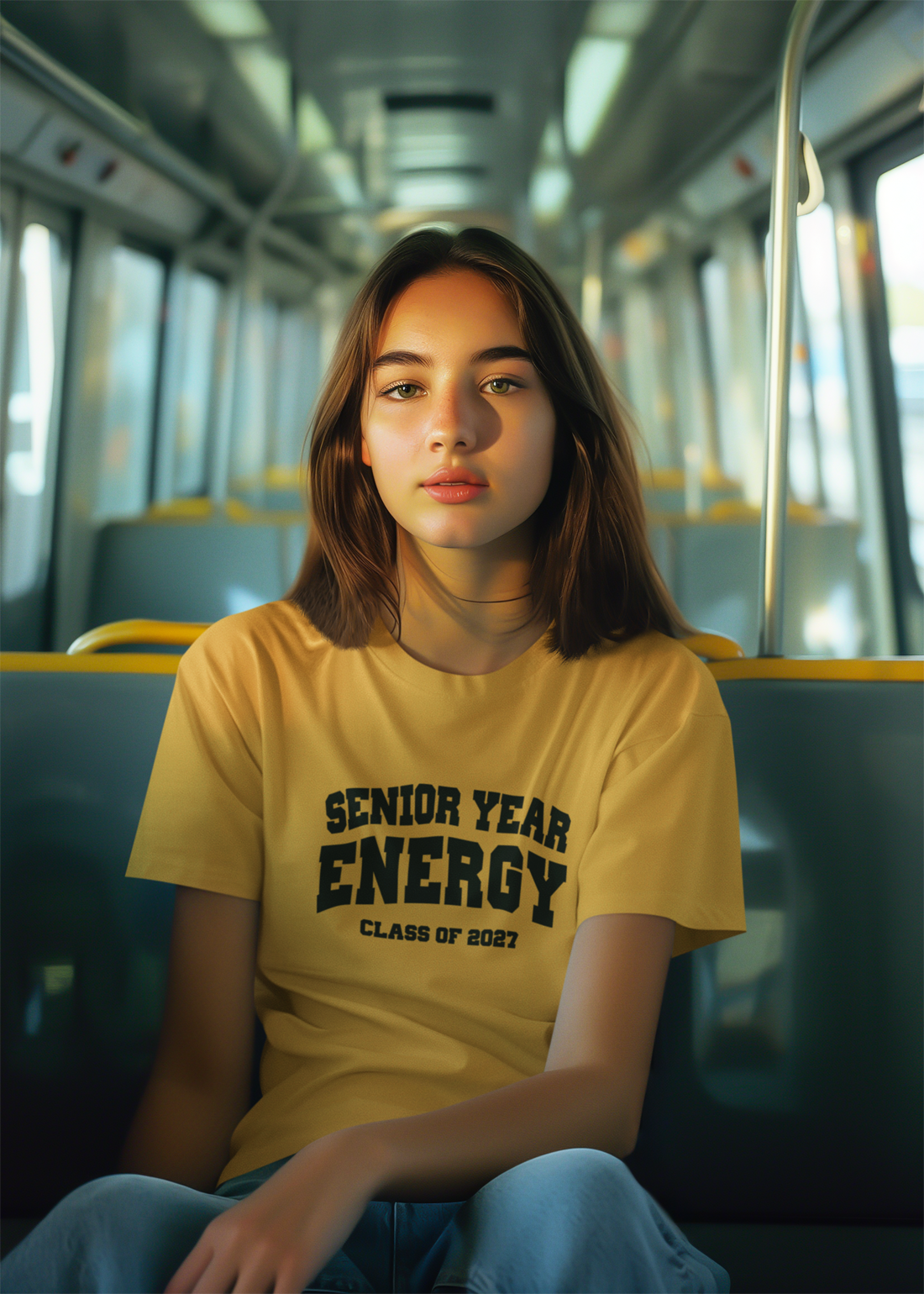 Senior Year Energy Class of 2027 T-Shirt – Black Graphic