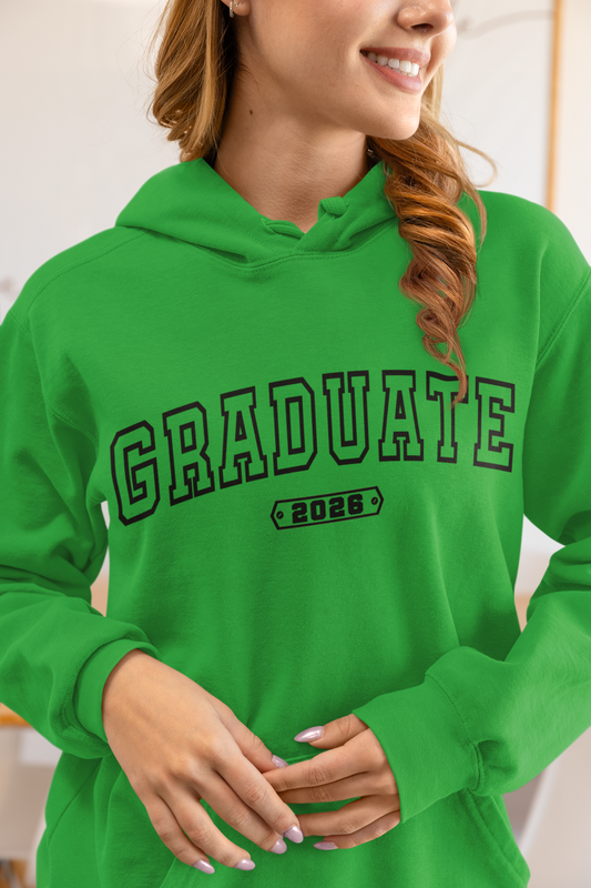 Graduate 2026 Hoodie – Black Design