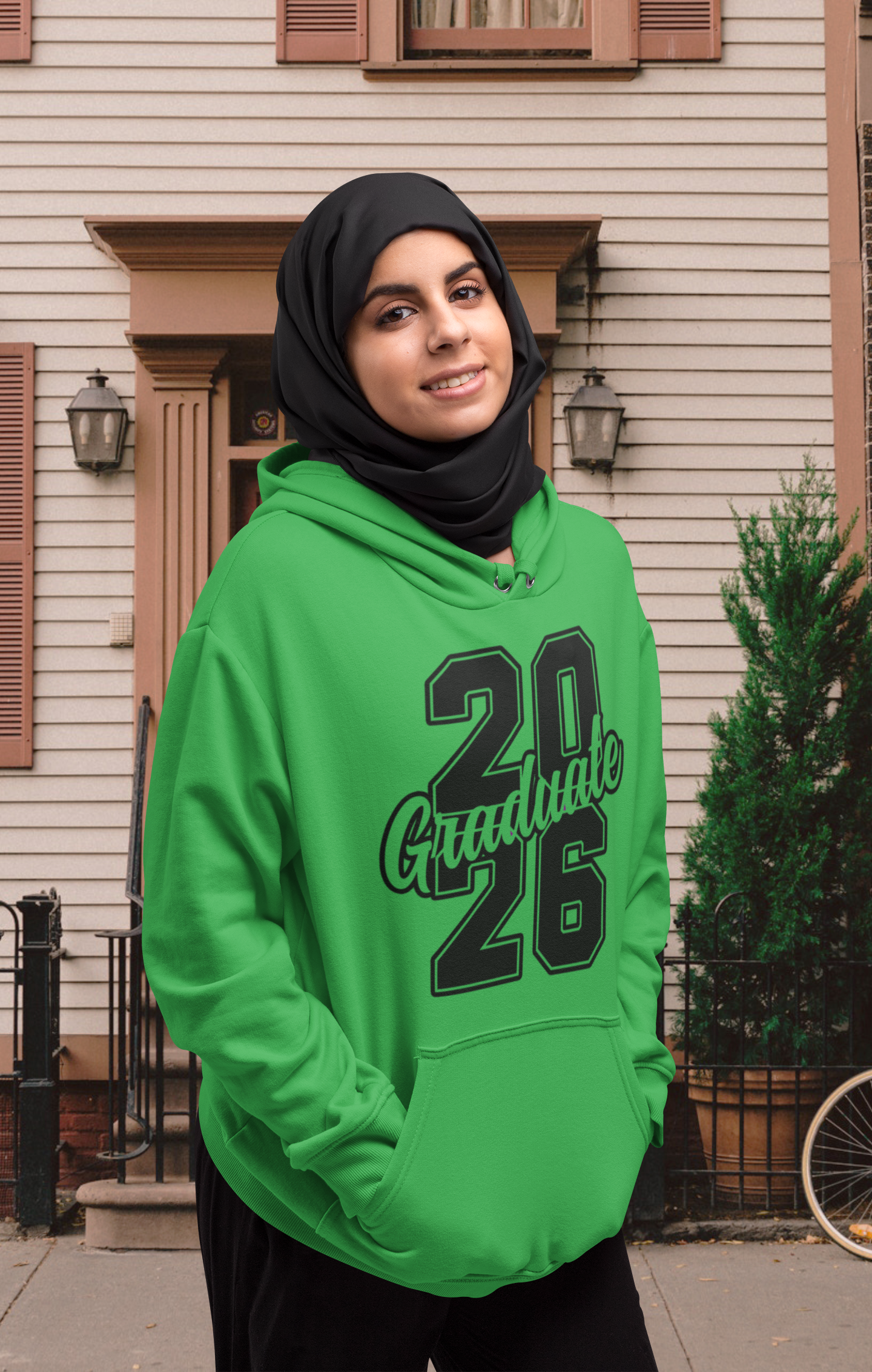 Class of 2026 Success Graduation Hoodie – Black Design