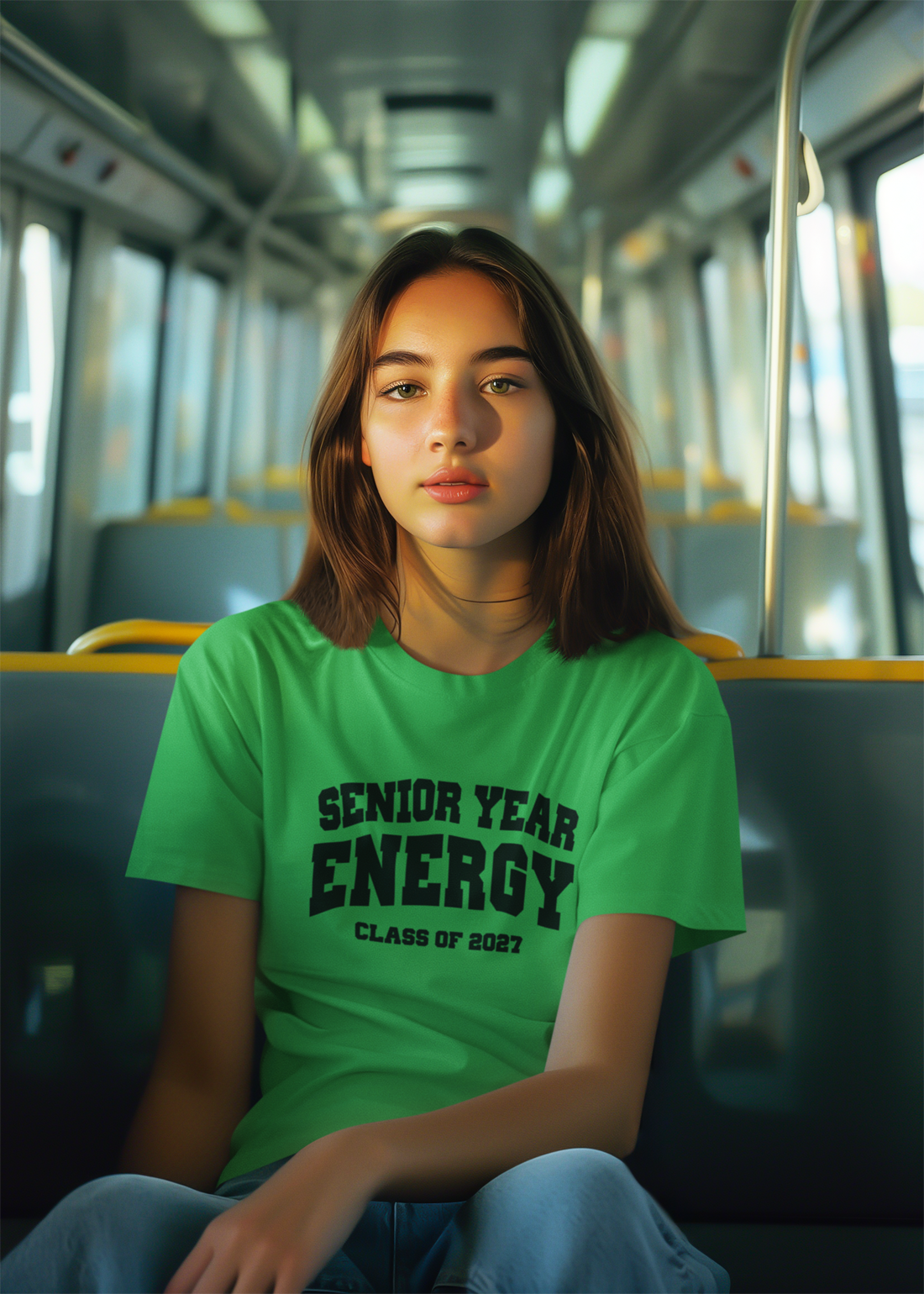 Senior Year Energy Class of 2027 T-Shirt – Black Graphic