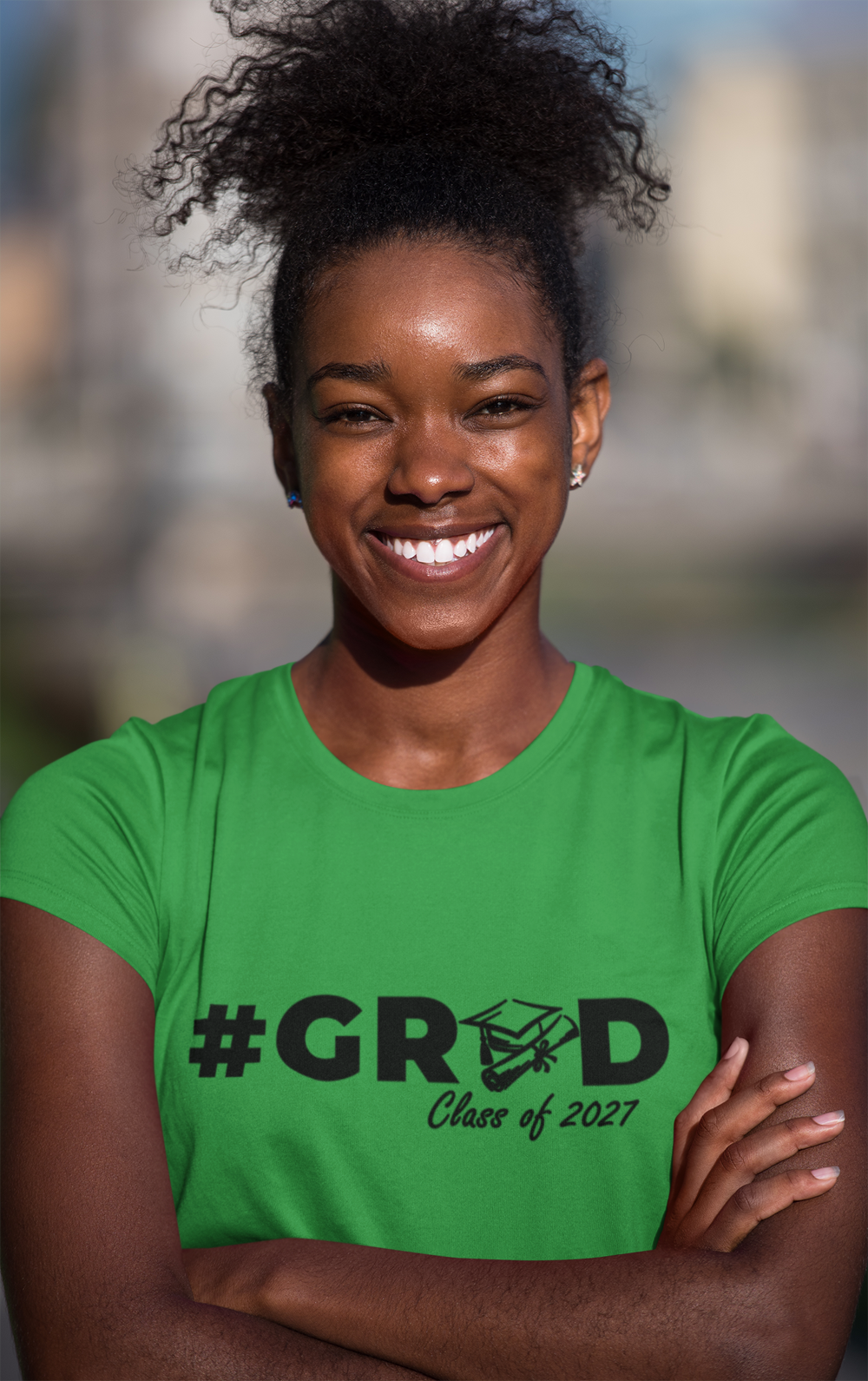 #GRAD Class of 2027 Graduation T-Shirt – Black Graphic