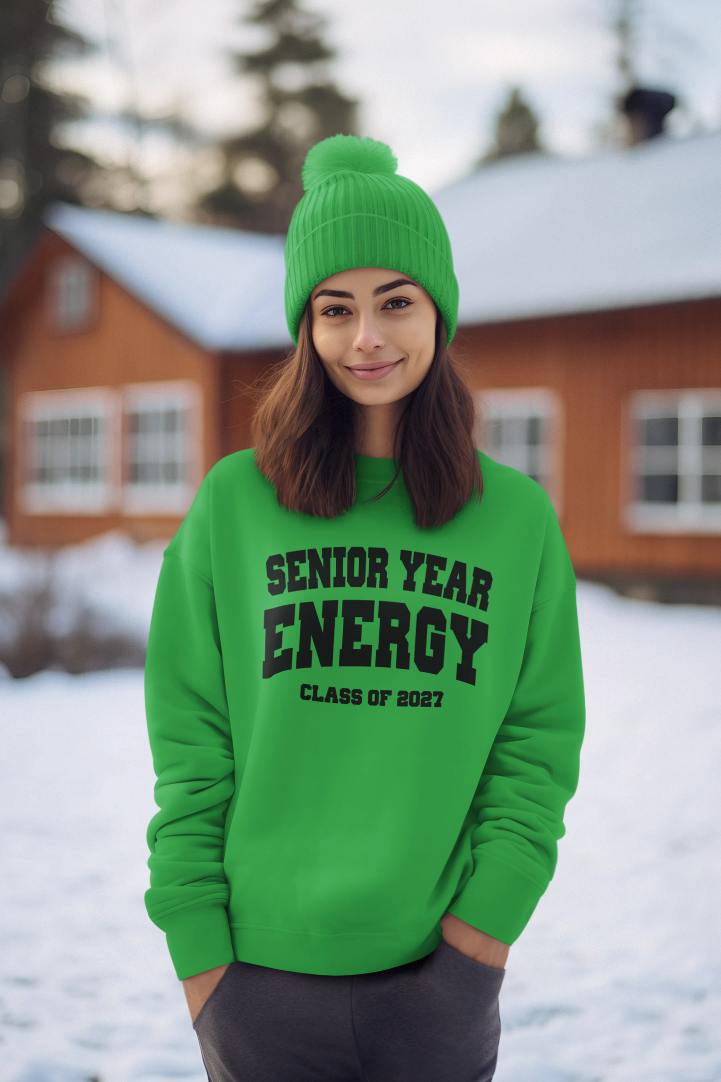 Senior Year Energy Class of 2027 Sweatshirt – Black Graphic