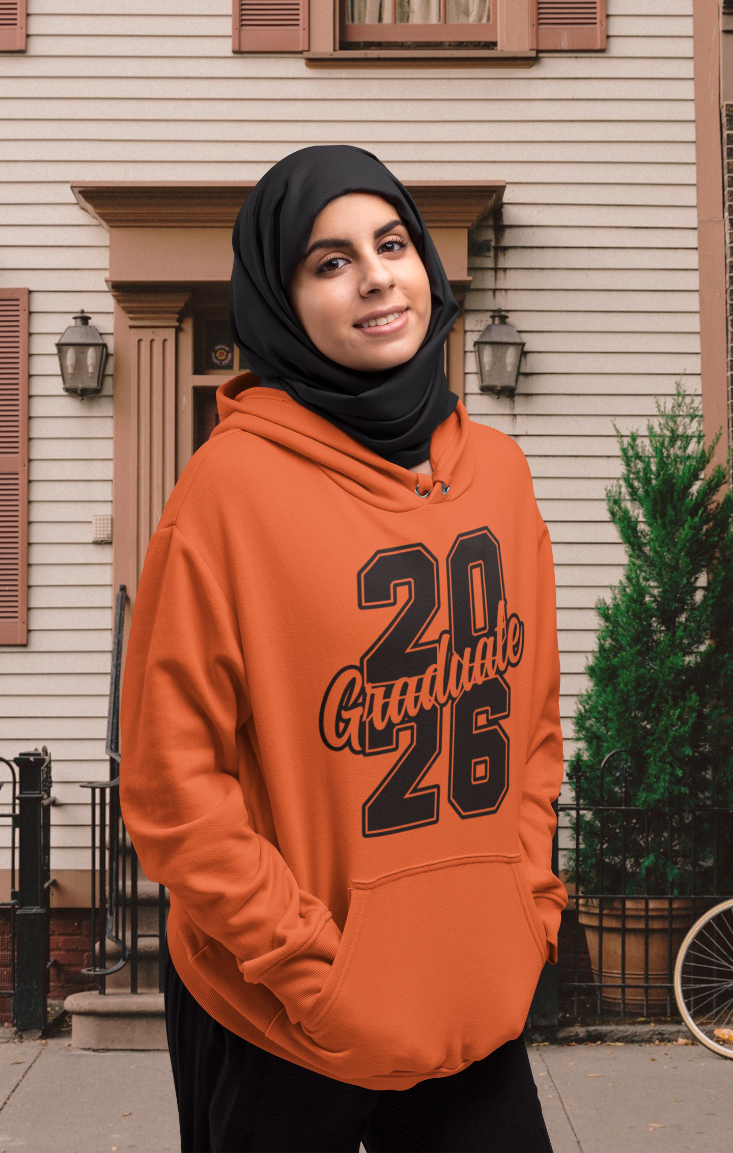 Class of 2026 Success Graduation Hoodie – Black Design