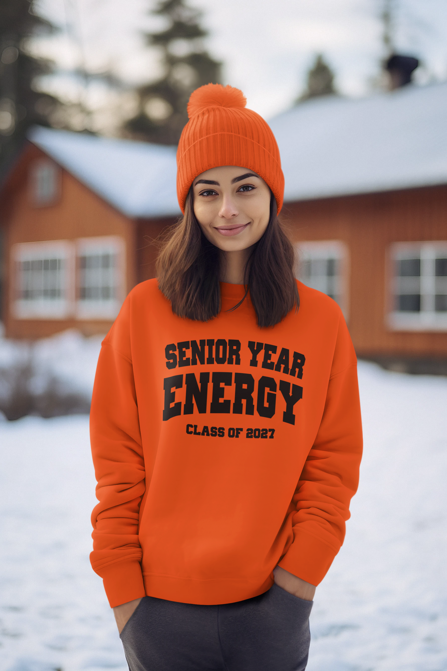 Senior Year Energy Class of 2027 Sweatshirt – Black Graphic