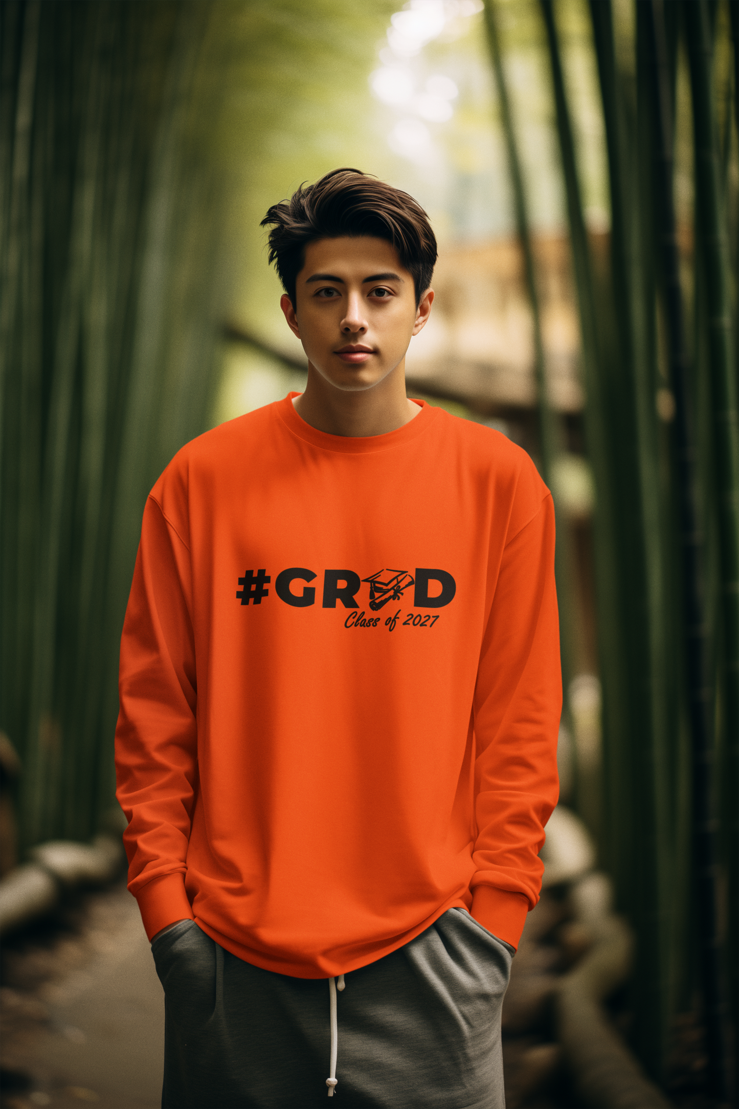 #GRAD Class of 2027 Graduation Sweatshirt– Black Graphic