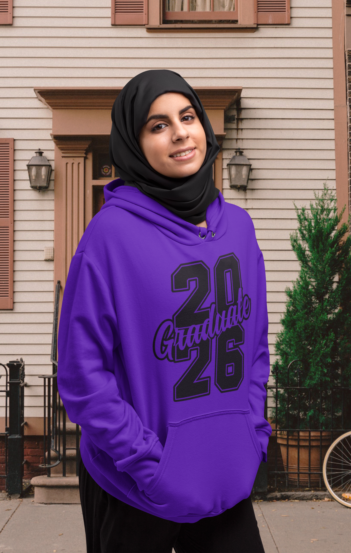 Class of 2026 Success Graduation Hoodie – Black Design