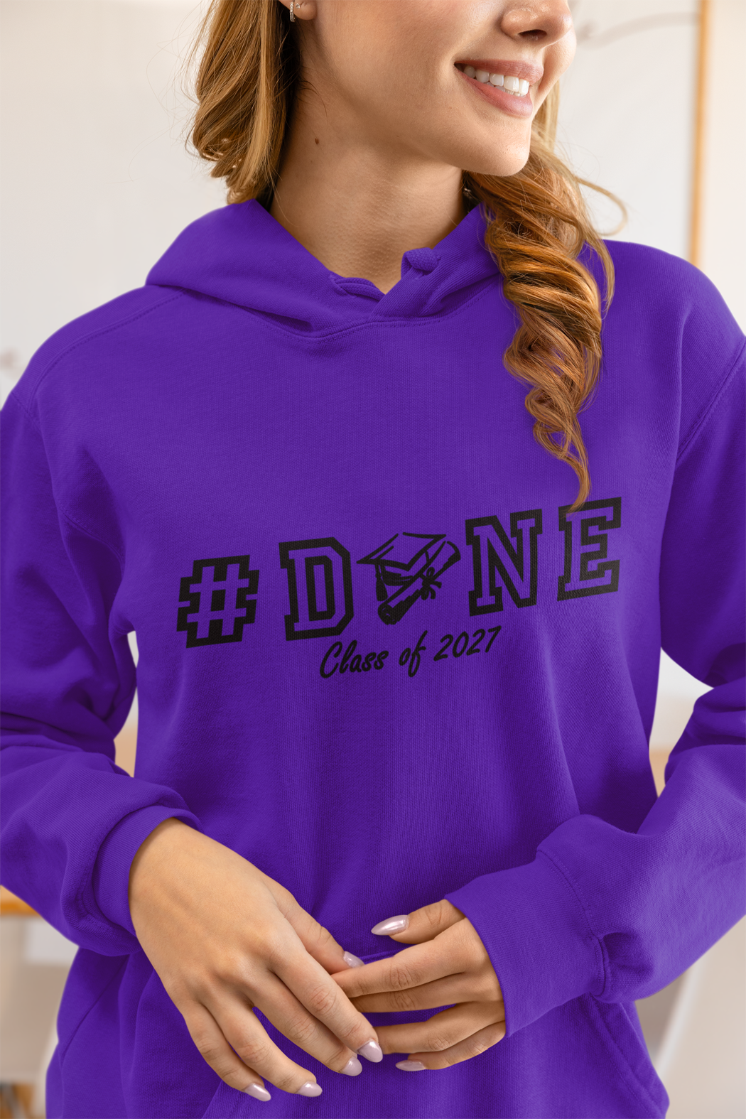 #DONE Class of 2027 Graduation Hoodie – Black Graphic