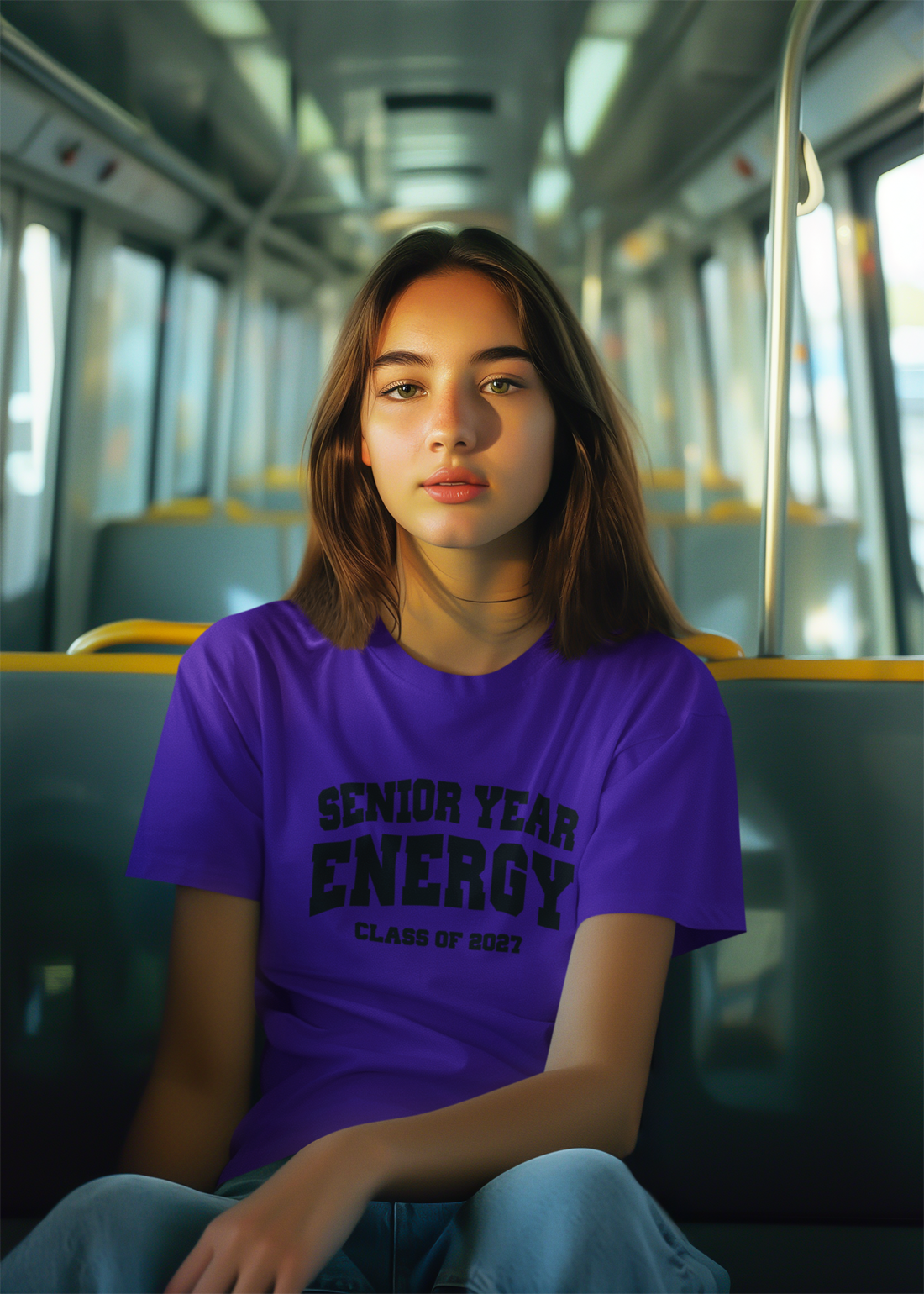 Senior Year Energy Class of 2027 T-Shirt – Black Graphic