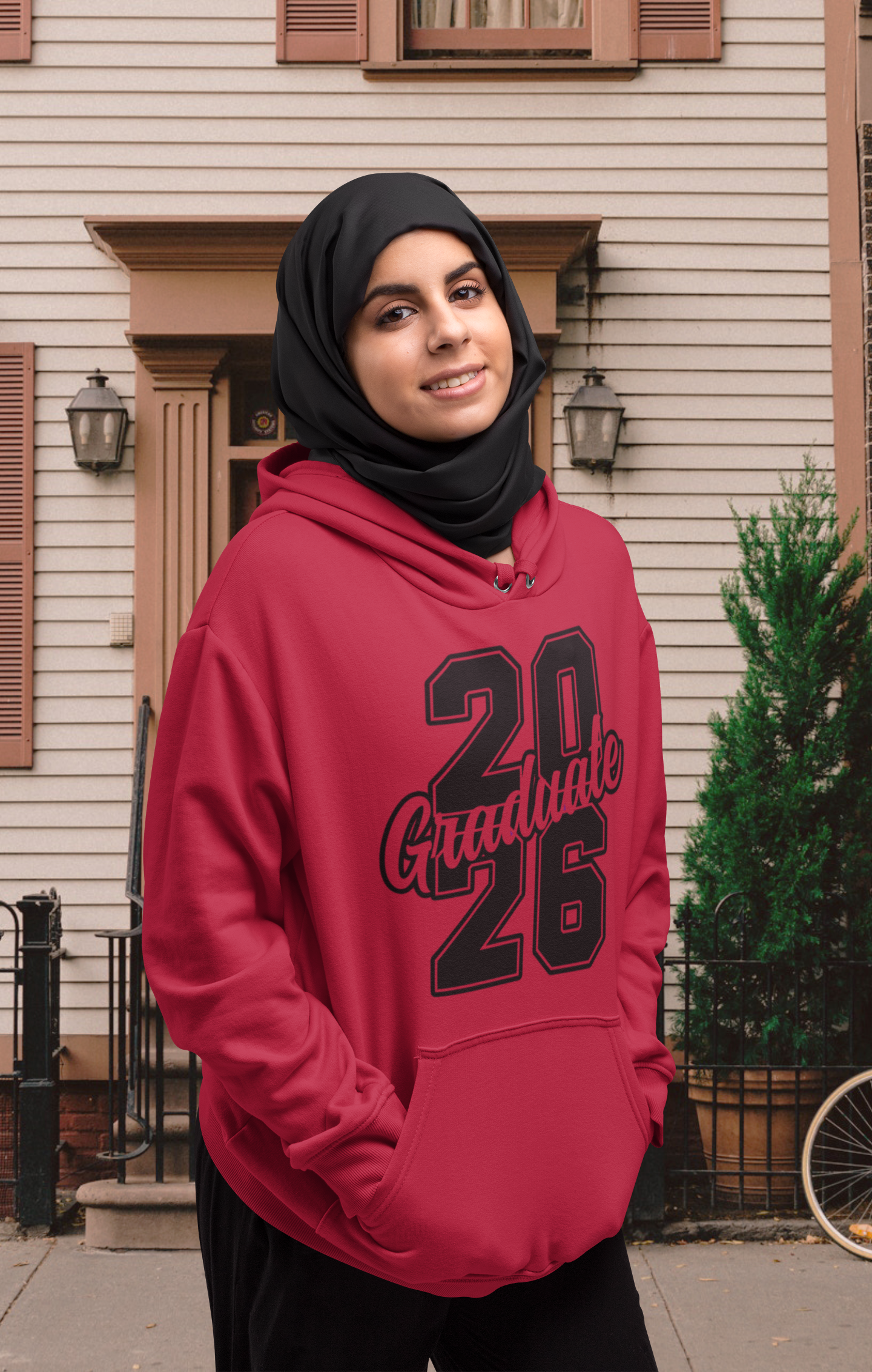 Class of 2026 Success Graduation Hoodie – Black Design