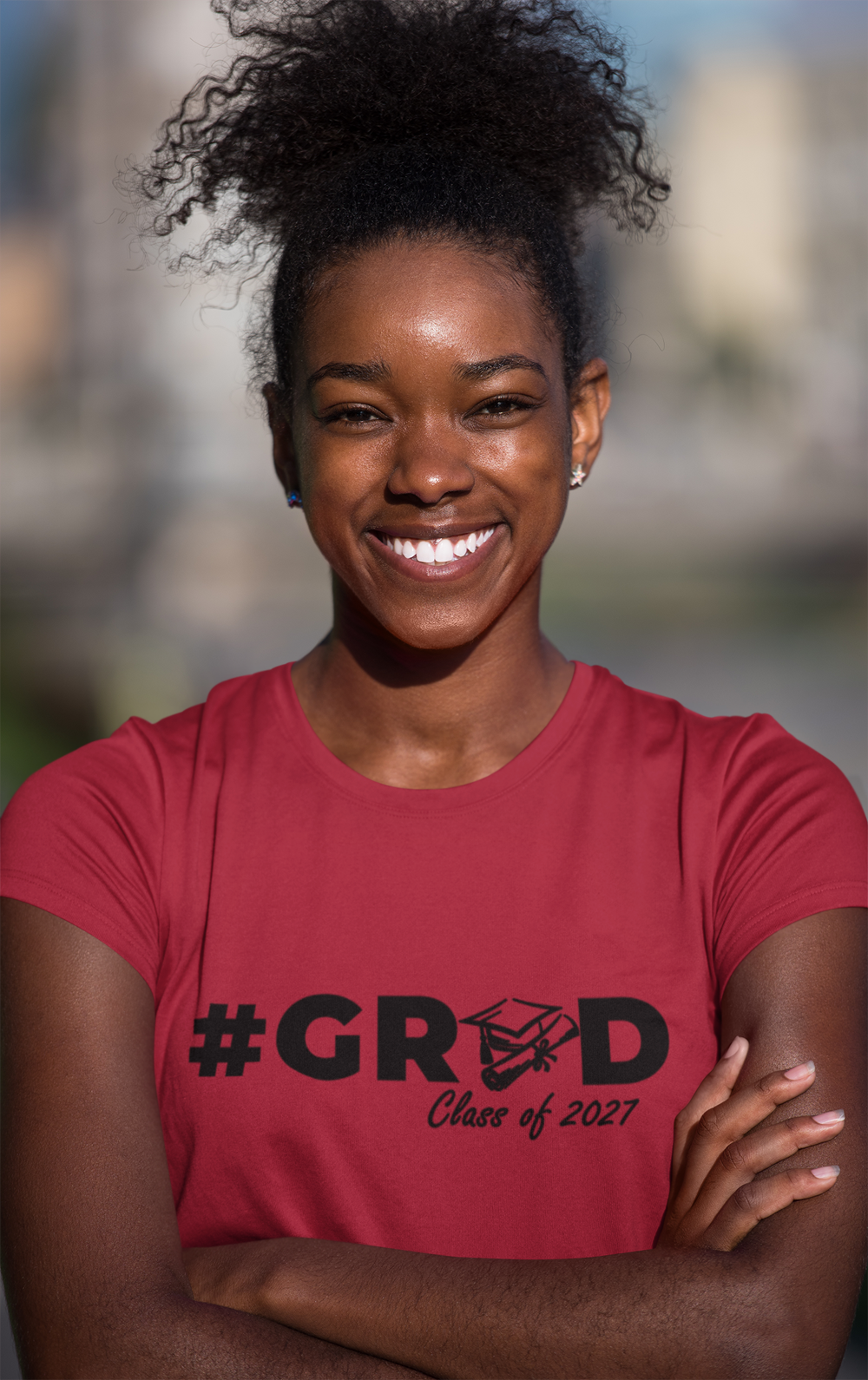 #GRAD Class of 2027 Graduation T-Shirt – Black Graphic