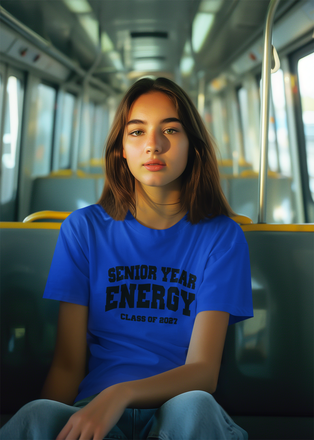 Senior Year Energy Class of 2027 T-Shirt – Black Graphic