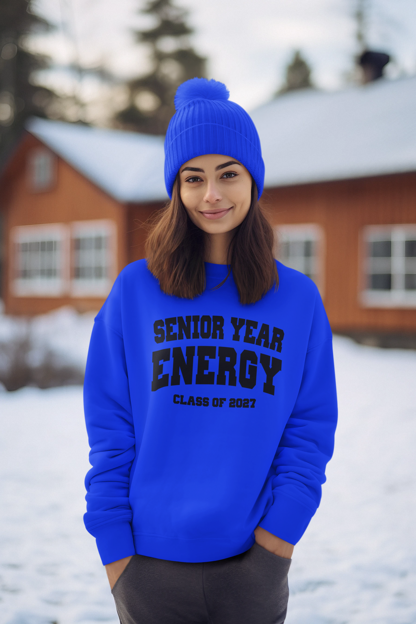 Senior Year Energy Class of 2027 Sweatshirt – Black Graphic