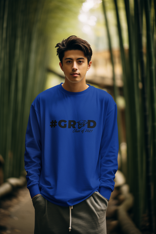 #GRAD Class of 2027 Graduation Sweatshirt – Black Graphic