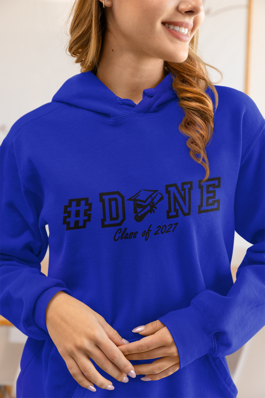 #DONE Class of 2027 Graduation Hoodie – Black Graphic