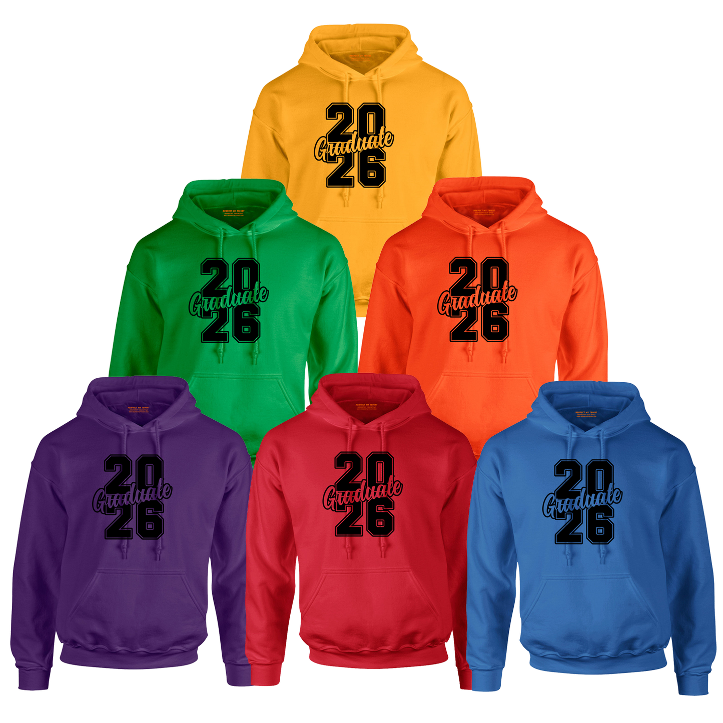 Class of 2026 Success Graduation Hoodie – Black Design