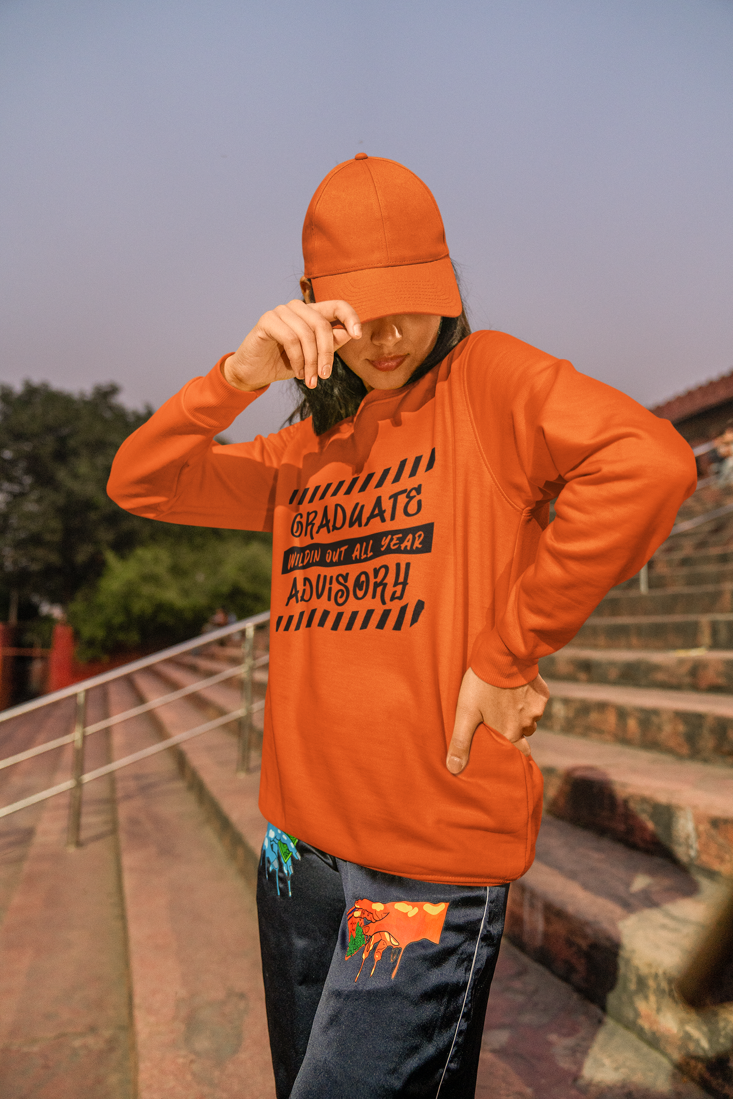 Graduate Advisory Wildin Out Sweatshirt, Black Design image 2