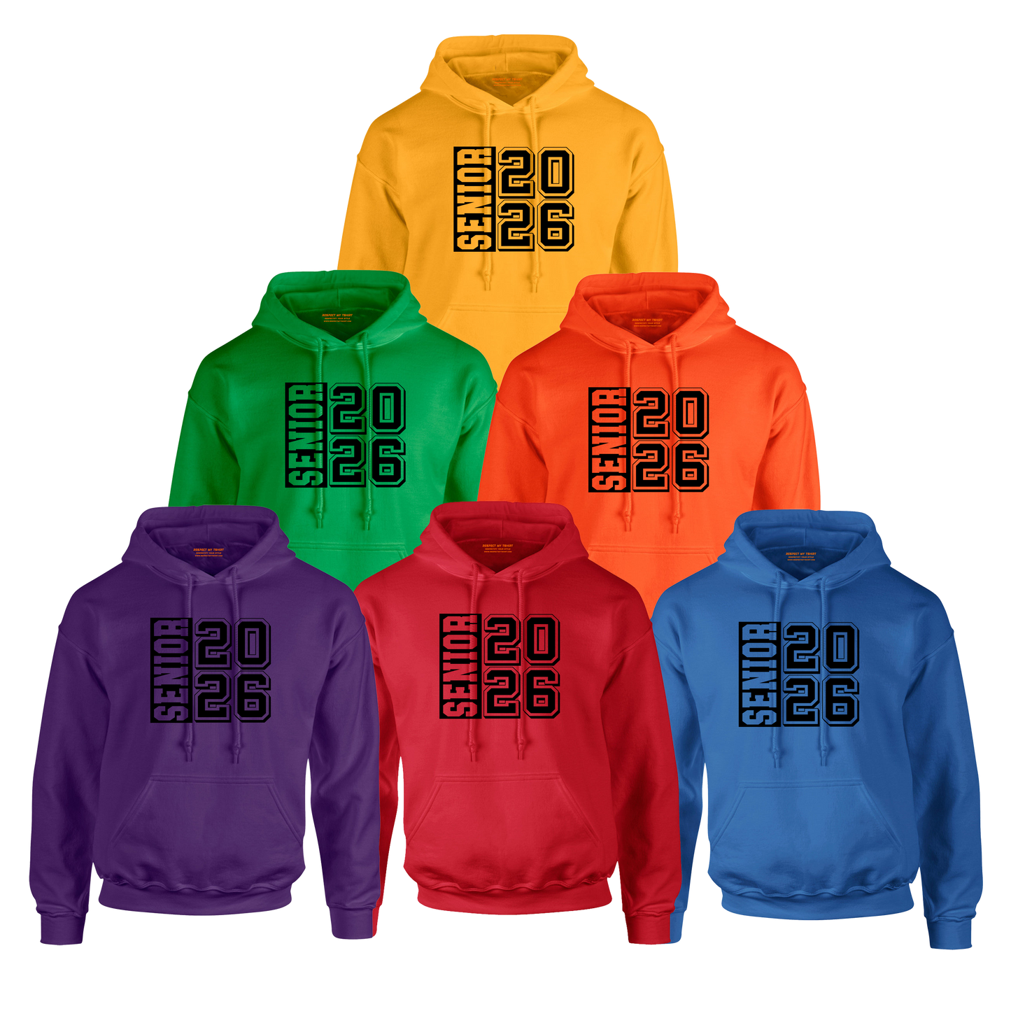 Senior 2026 Graduation Hoodie - Black Design Senior Year