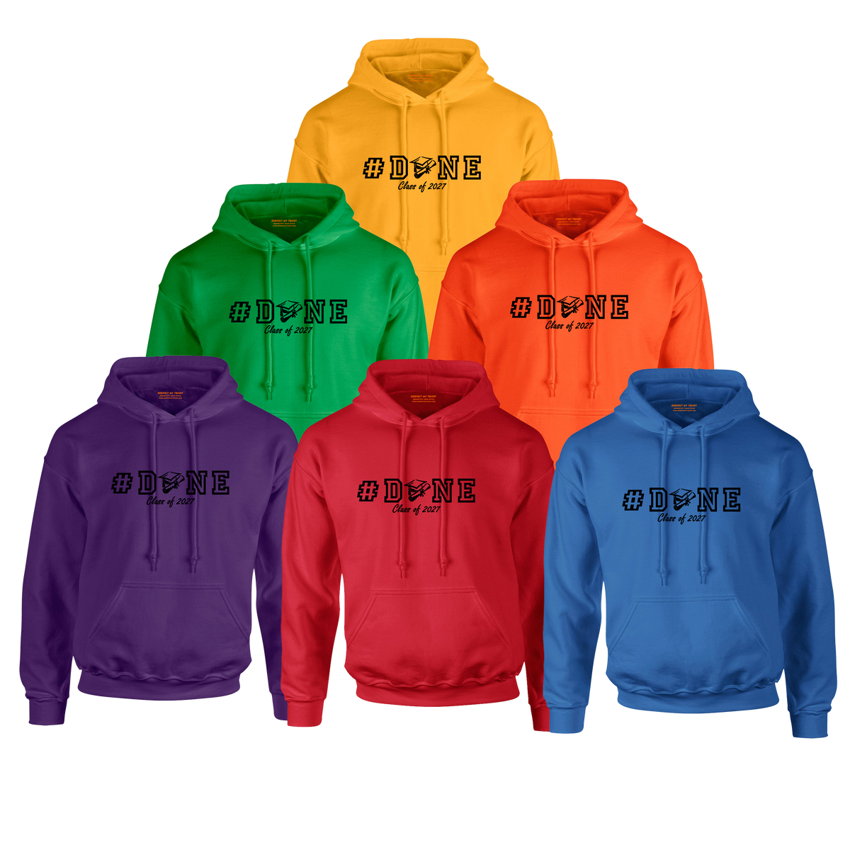 #DONE Class of 2027 Graduation Hoodie – Black Graphic