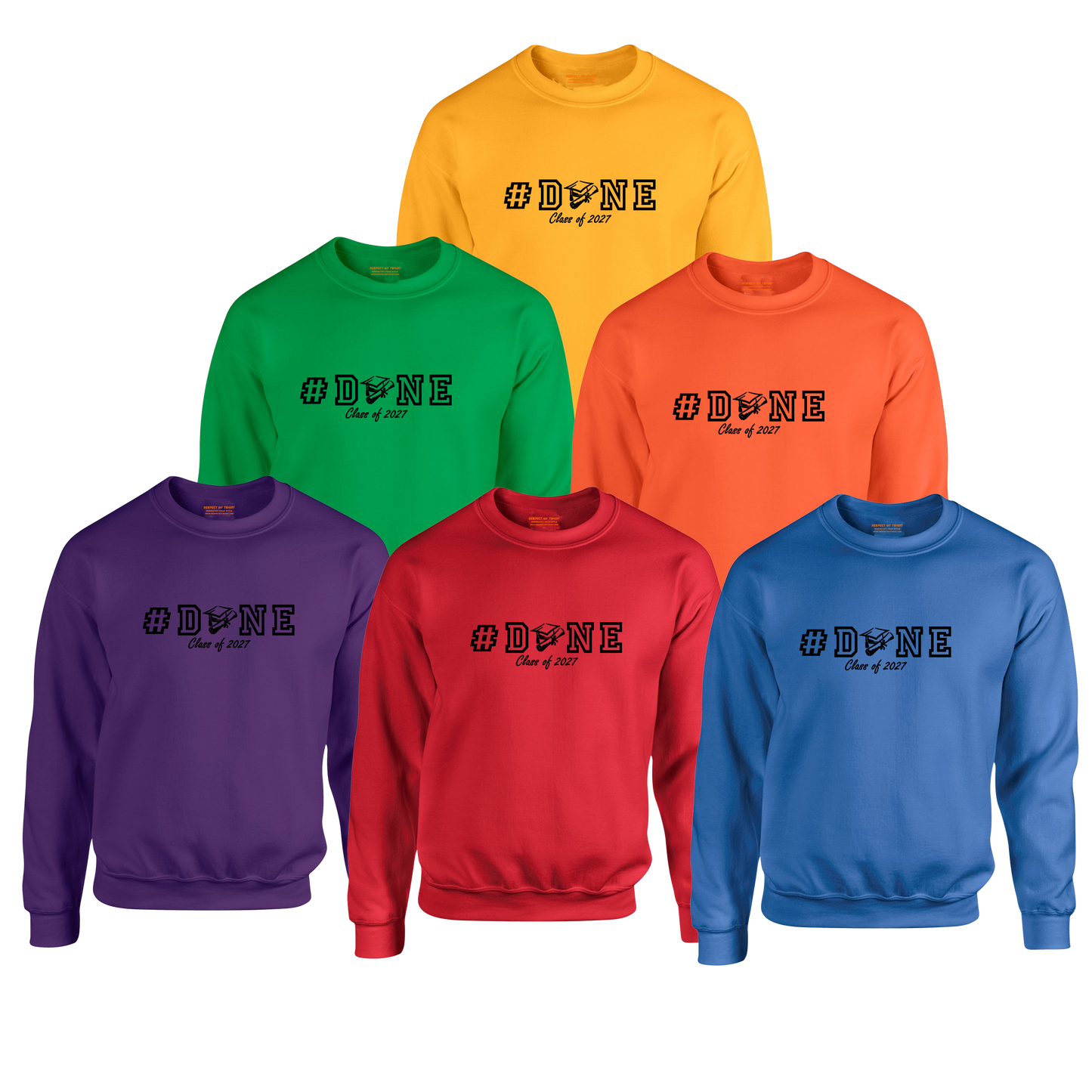 #DONE Class of 2027 Graduation Sweatshirt– Black Graphic