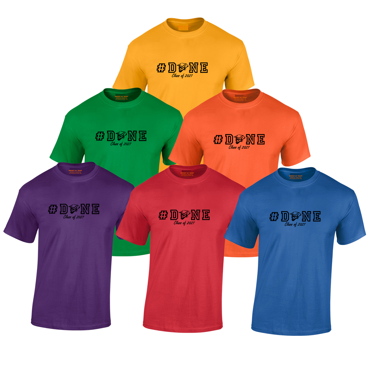#DONE Class of 2027 Graduation T-Shirt – Black Graphic