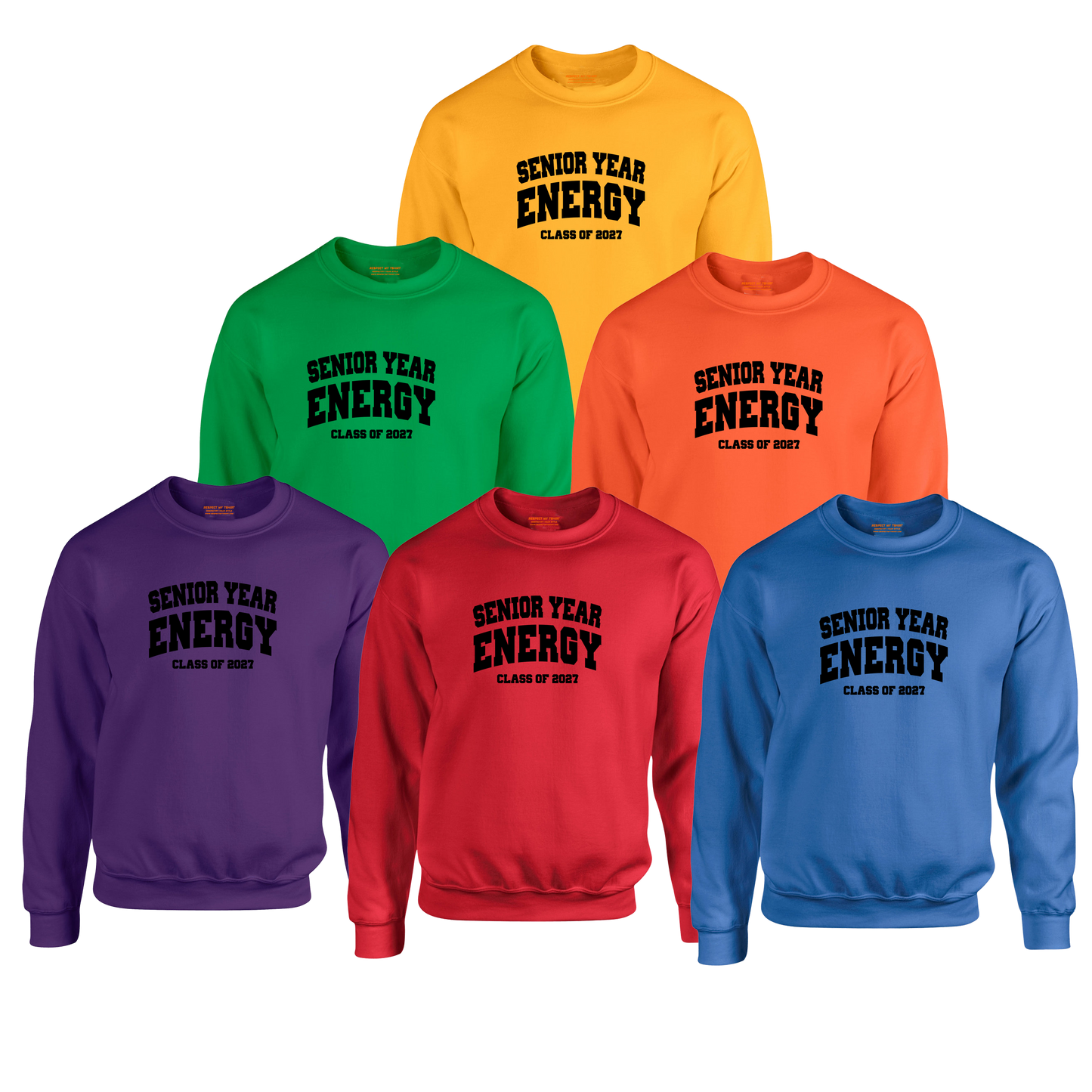Senior Year Energy Class of 2027 Sweatshirt – Black Graphic