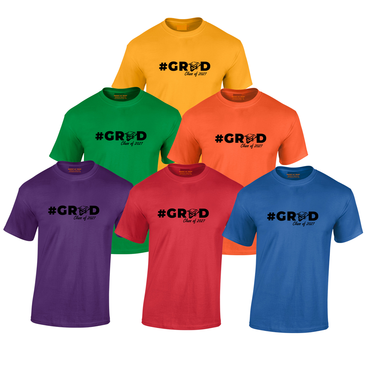 #GRAD Class of 2027 Graduation T-Shirt – Black Graphic