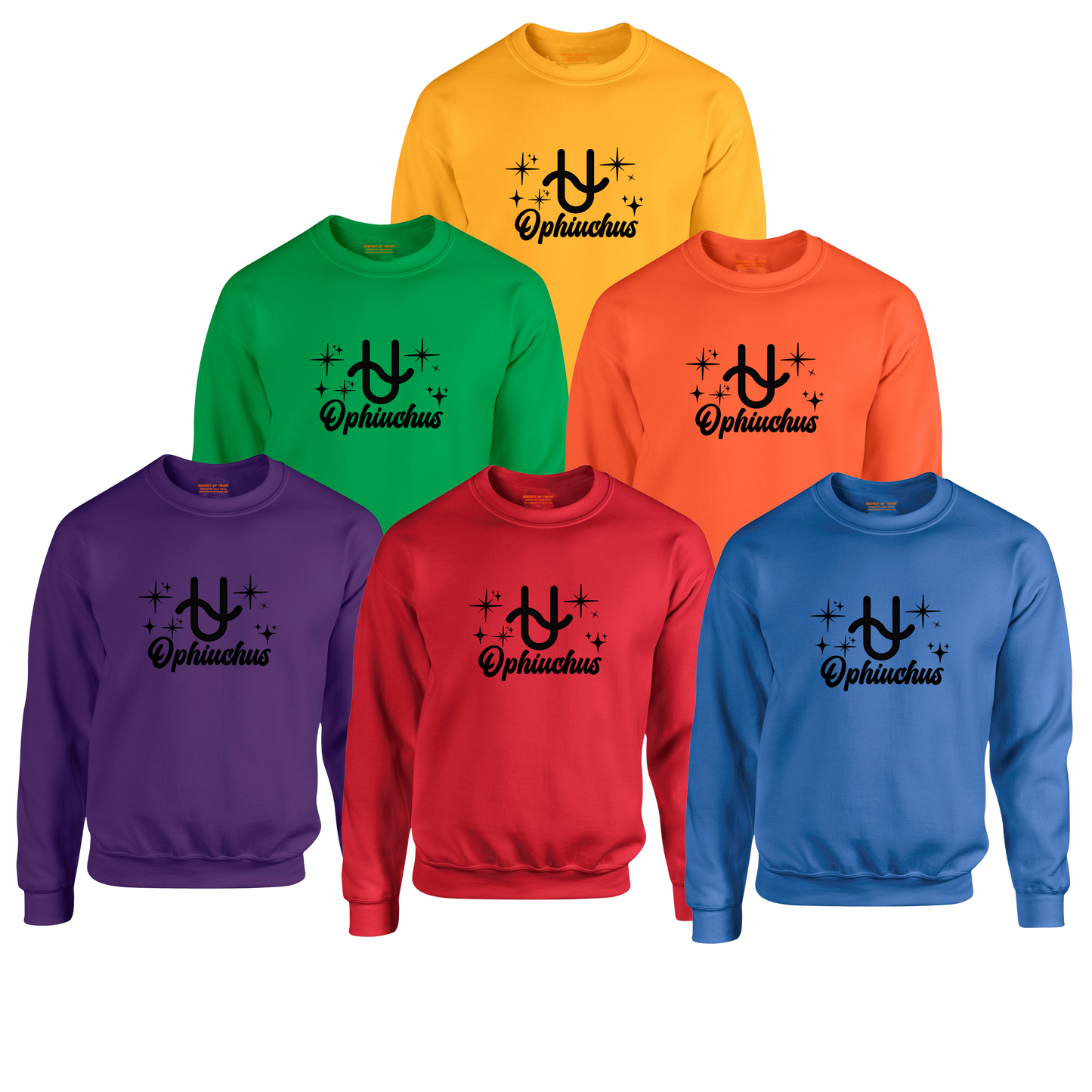 Ophiuchus Zodiac Sweatshirt – Black Print | Serpent Bearer Collection