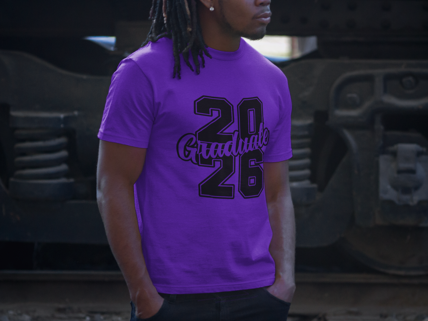 20Graduate26 Black Design Graduation Tshirt image 2