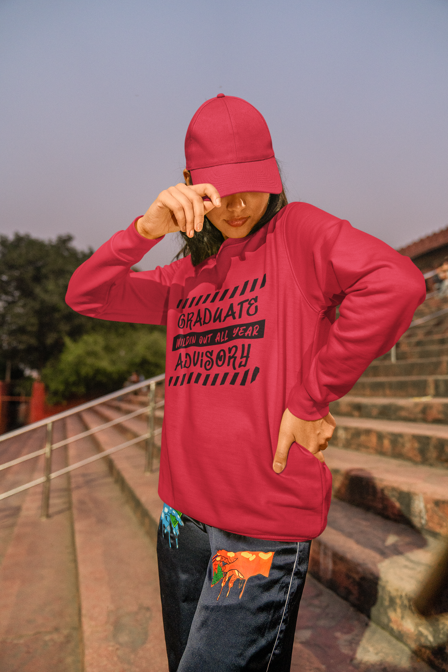 Graduate Advisory Wildin Out Sweatshirt, Black Design image 5