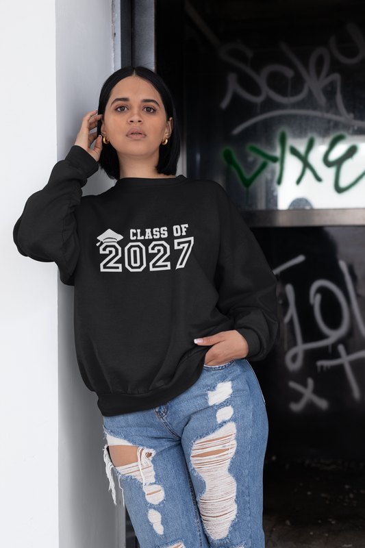 Class of 2027 Graduation Sweatshirt – White Graphic