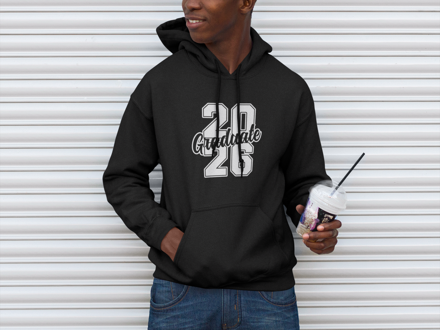 Class of 2026 Success Graduation Hoodie – White Design