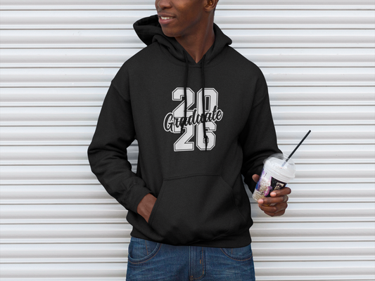 Class of 2026 Success Graduation Hoodie – White Design