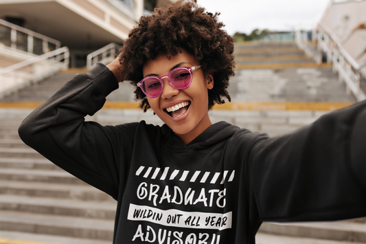 Graduate Advisory Wildin Out All Year 2026 Hoodie – White Design