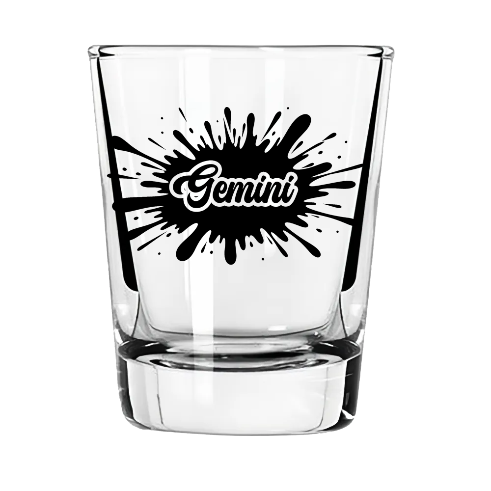 Gemini Zodiac Shot Glass | One Shot. Two Personalities.
