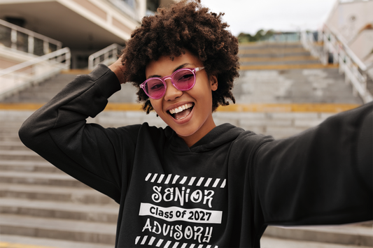 Senior Advisory Class of 2027 Hoodie – White Graphic