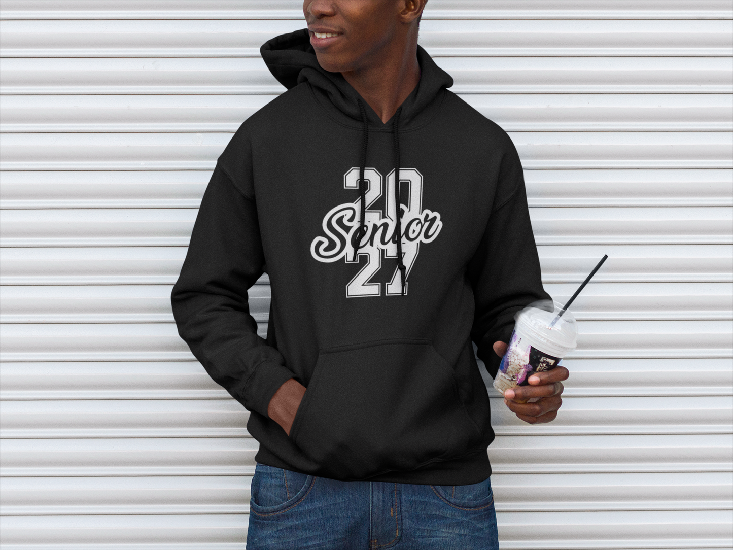 Class of 2027 Success Graduation Hoodie – White Graphic