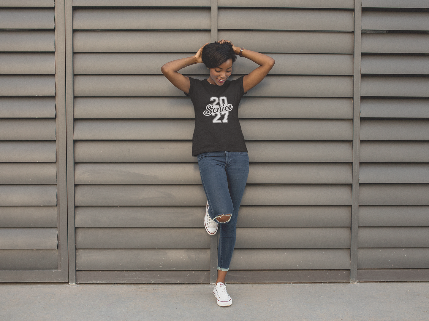 Class of 2027 Success Graduation T-Shirt – White Graphic