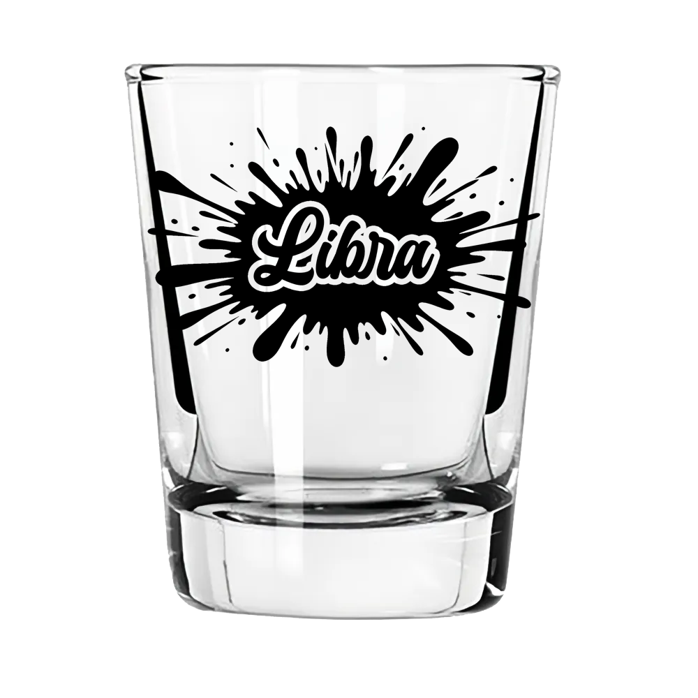 Libra Zodiac Shot Glass | Balanced. Beautiful. Always Down.