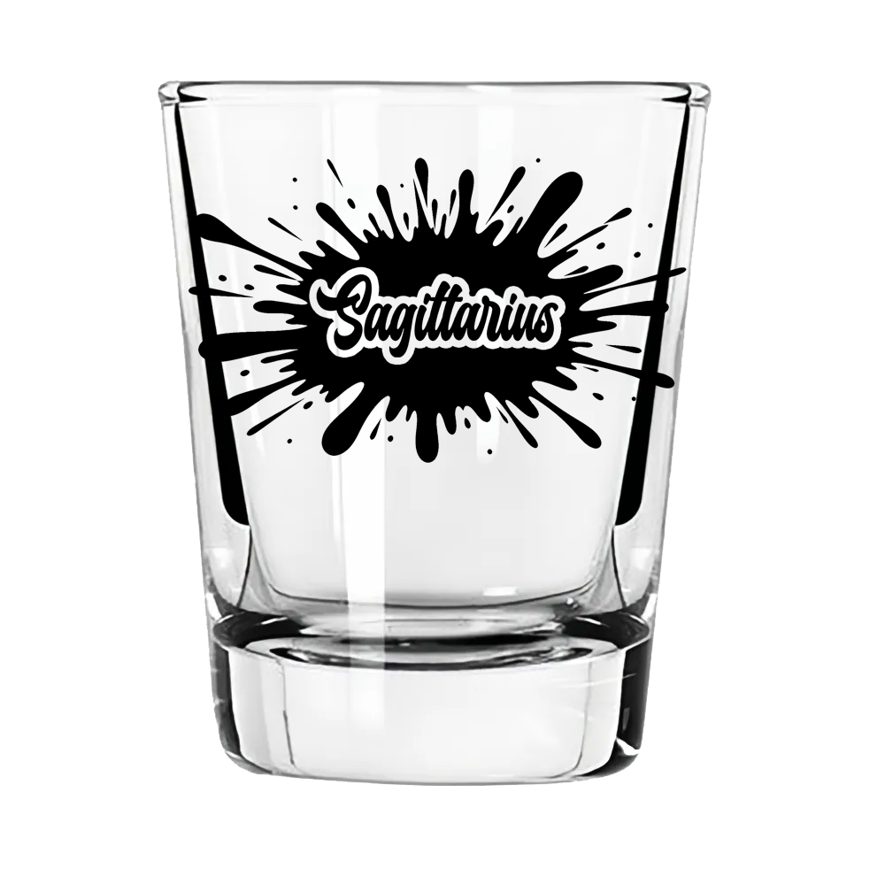 Sagittarius Zodiac Shot Glass | No Plans. No Regrets. All Vibes.