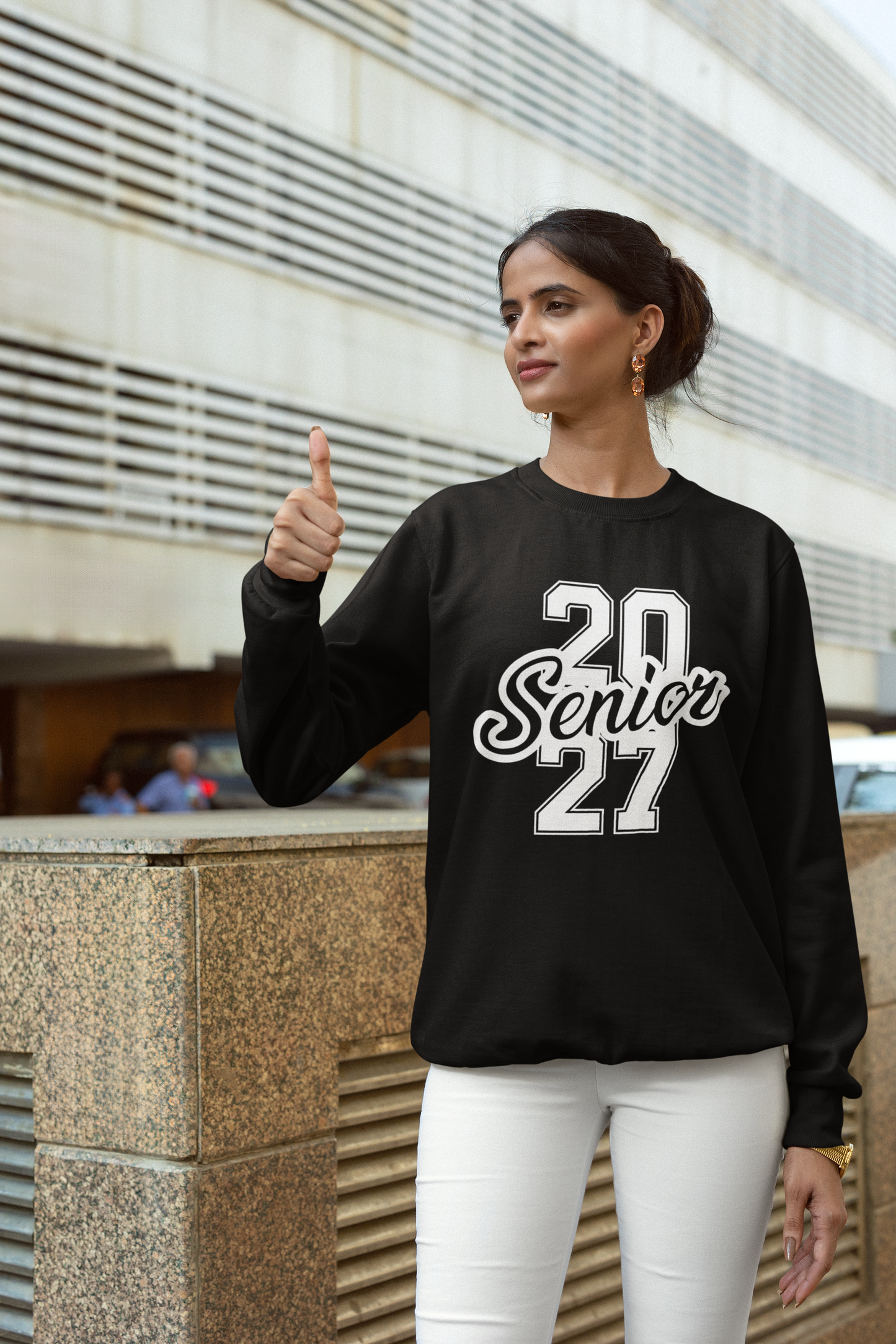 Class of 2027 Success Graduation Sweatshirt– White Graphic